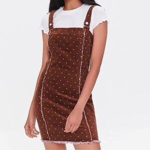 Forever‎ 21 Jumper Juniors S Brown Corduroy Goblin Core Cabin Core Y2K Grunge